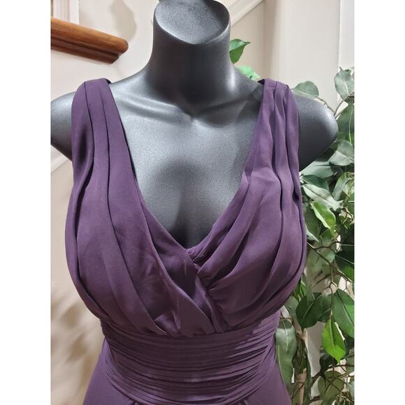 Levkoff Women Purple Polyester V-Neck Sleeveless Formal Long Maxi Dress Size M - Picture 2 of 13